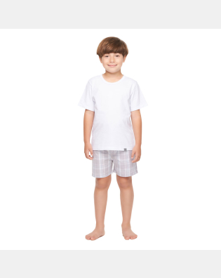 Pijama Infantil Masculino manga curta e short    