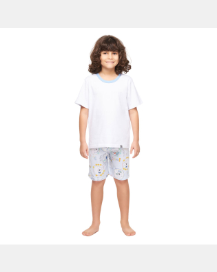 Pijama manga curta e bermuda