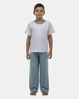 Pijama Masculino Kids Manga Curta e Calça