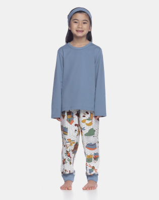 Pijama manga longa e calça
