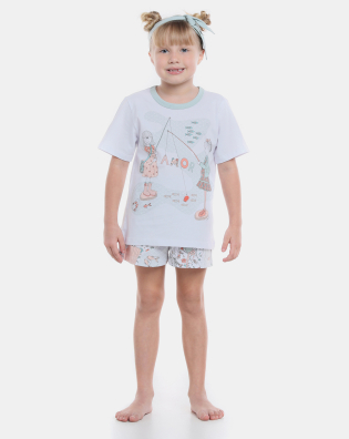 Pijama manga curta e short   