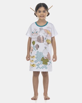Camisão Feminino Kids Manga Curta