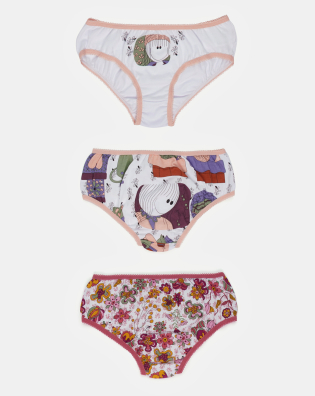 Kit Calcinha Sonhart Infantil  Estampada 3 Peças
