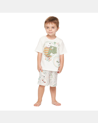 Pijama manga curta e bermuda