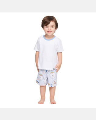 Pijama manga curta e bermuda