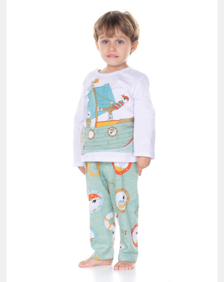 Conjunto Masculino Baby Manga Longa e Calça 