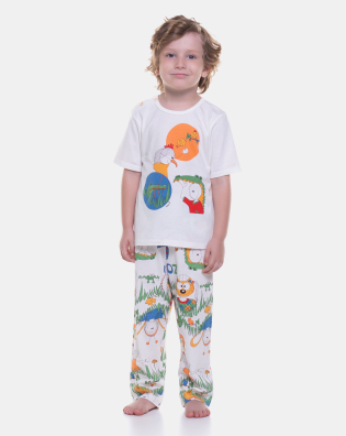 Pijama manga curta e calça