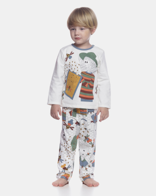 Pijama manga longa e calça