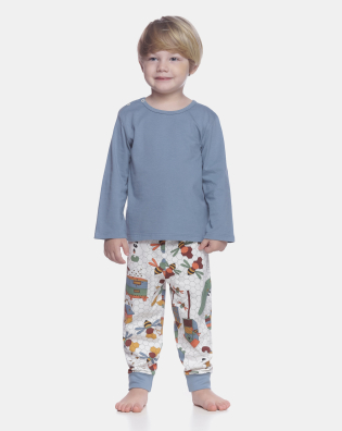 Pijama manga longa e calça