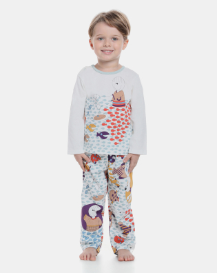 Pijama manga longa e calça