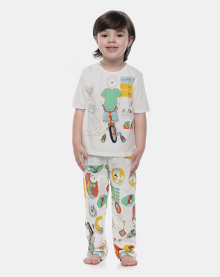 Pijama manga curta e calça