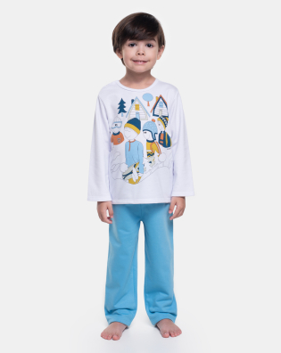 Pijama manga longa e calça