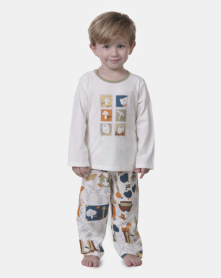 Pijama manga longa e calça 