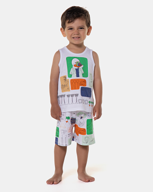 Pijama regata e bermuda