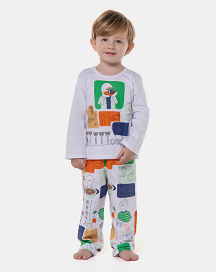 Pijama manga longa e calça