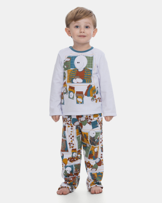 Pijama Menino Manga Longa e Calça
