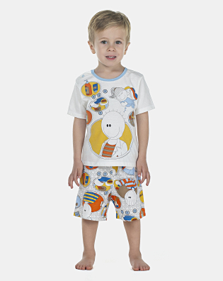 Pijama Masculino Baby Manga Curta e Bermuda