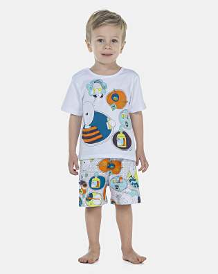 Pijama Masculino Baby Manga Curta e Bermuda
