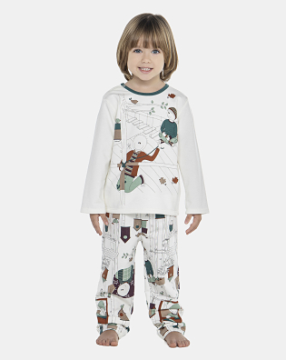 Pijama Masculino Baby Manga Longa e Calça Moletinho