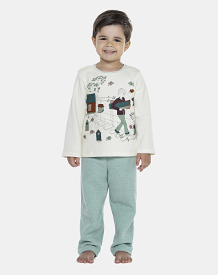 Pijama Masculino Baby Manga Longa e Calça Plush
