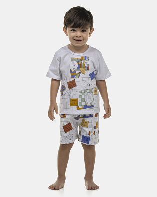 Pijama Masculino Baby Manga Curta e Bermuda