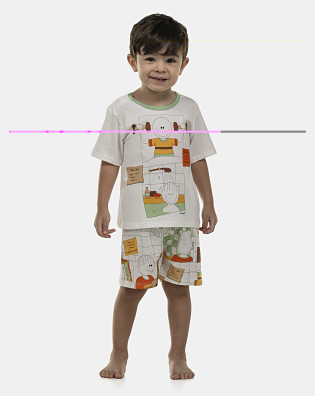 Pijama Masculino Baby Manga Curta e Bermuda