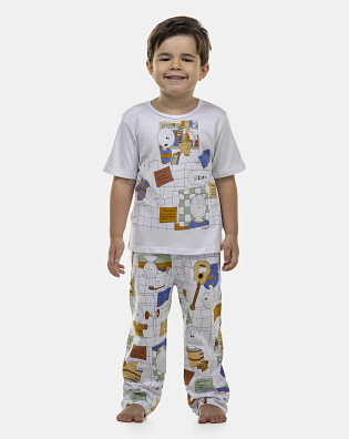 Pijama Masculino Baby Manga Curta e Calça