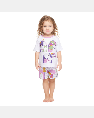 Conjunto Feminino Baby Manga Curta e Short