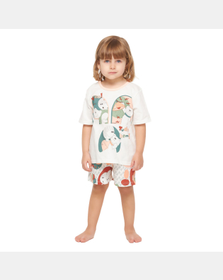 Conjunto Feminino Baby Manga Curta e Short