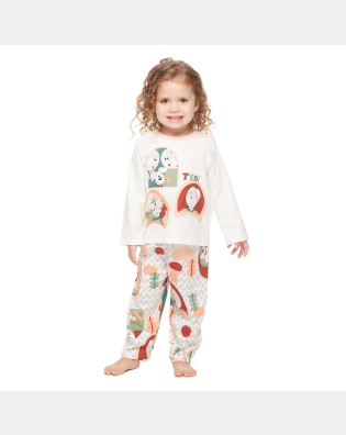 Loja Sonhart | Pijama Infantil Feminino manga longa e calça Estampada