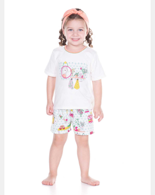 Pijama manga curta e short