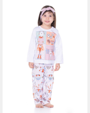 Conjunto Feminino Baby Manga Curta e Calça