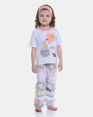 Pijama manga curta e calça