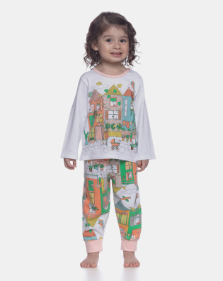 Pijama manga longa e calça         