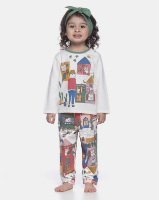 Pijama manga longa e calça