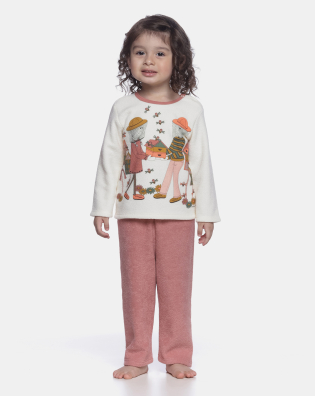 Pijama manga longa e calça            
