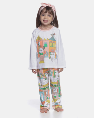 Conjunto Feminino Baby Manga Curta e Calça