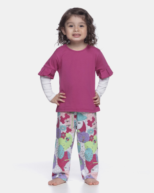 Pijama manga longa e calça