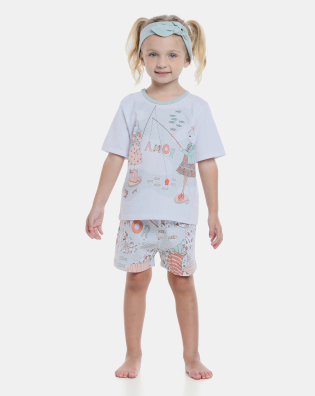Pijama manga curta e short   