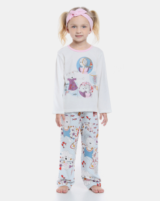 Pijama manga longa e calça  