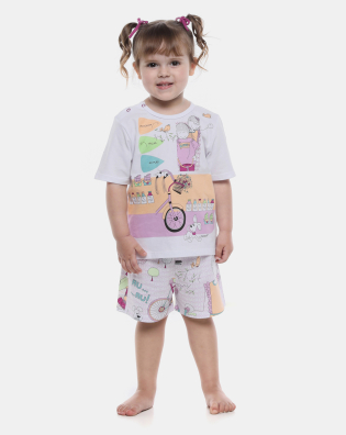 Pijama Manga Curta e Short