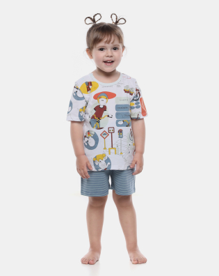 Pijama Manga Curta e Short