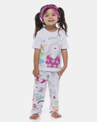 Pijama Manga Curta e Calça