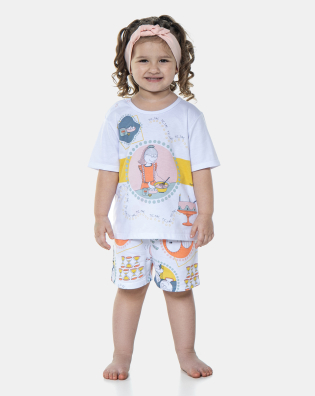 Pijama Manga Curta e Short