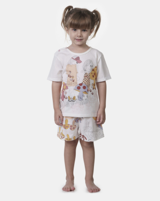 Pijama manga curta e short