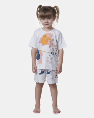Pijama manga curta e short