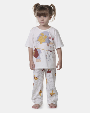 Pijama manga curta e calça  