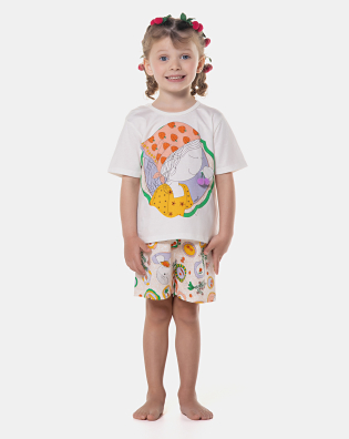 Pijama manga curta e short      