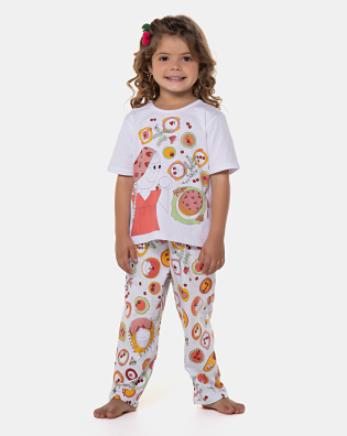 Pijama manga curta e calça 