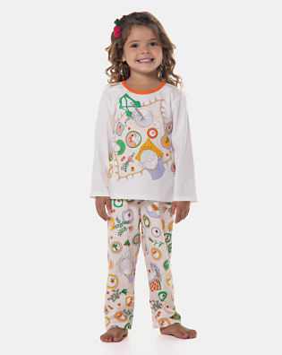 Pijama manga longa e calça